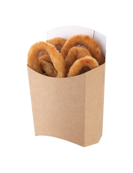 Grands étuis à frites kraft compostables Colpac - lot 1000