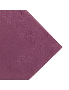 Serviettes restaurant 3 plis 1/8 Duni prune 40x40 cm - lot 1000 2