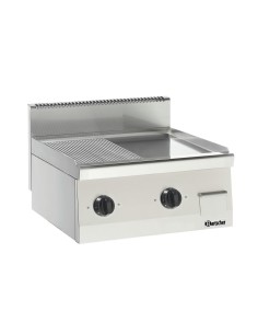 Plaque grill Bartscher B600 600 mm - 2 zones 7,2 kW