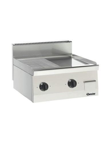 Plaque grill Bartscher B600 600 mm - 2 zones 7,2 kW