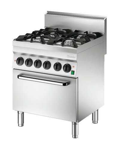 Fourneau gaz Bartscher 650 L700 4PL FE - Cuisson horizontale