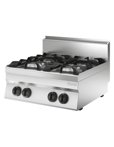 Fourneau gaz 650 4FL TG Bartscher - Cuisson horizontale