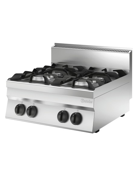 Fourneau gaz 650 4FL TG Bartscher - Cuisson horizontale