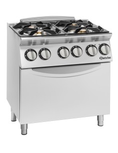 Fourneau gaz 900 4 foyers EBO Bartscher - CUISSON