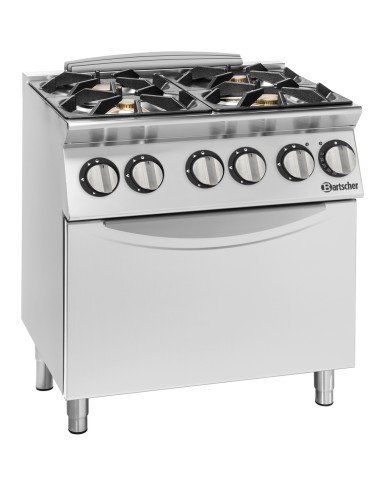 Fourneau gaz 900 4 foyers EBO Bartscher - CUISSON