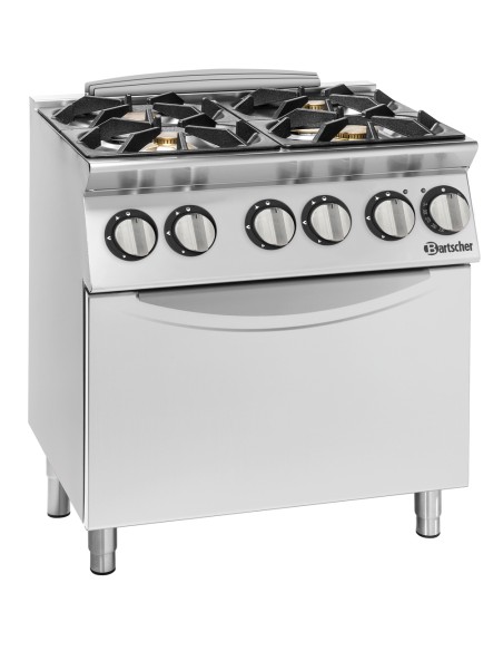 Fourneau gaz 900 4 foyers EBO Bartscher - CUISSON