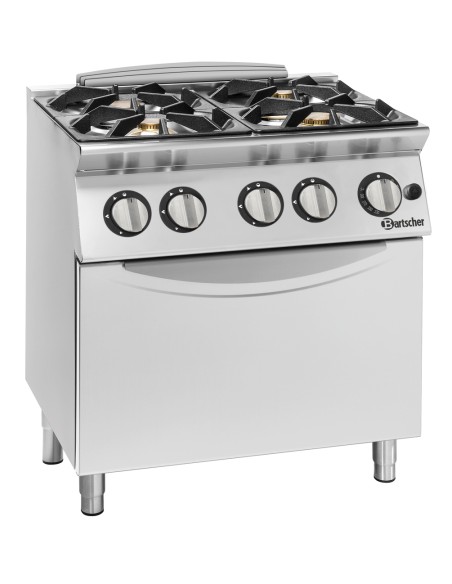 Fourneau gaz 4 foyers Bartscher - CUISSON HORIZONTALE