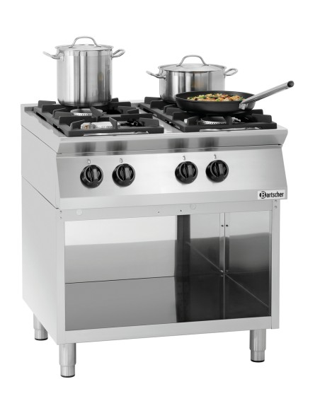 Cuisinière à gaz Bartscher MFGO 7040 - Cuisson horizontale