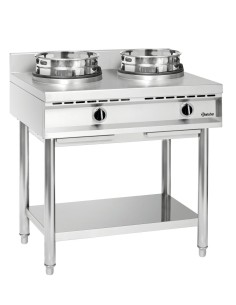 Wok Bartscher 2 brûleurs 23 kW - Acier inox 18/10