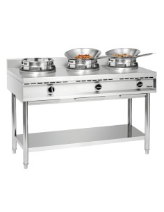 Wok Bartscher 3 brûleurs - Cuisinière à gaz 34,5 kW