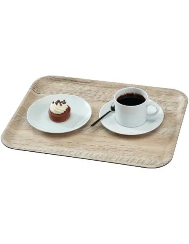 Plateau stratifié surface grainée Madeira Cambro chêne clair 43 cm