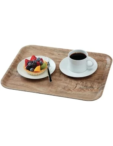 Plateau stratifié surface grainée Madeira Cambro olivier clair 46 cm