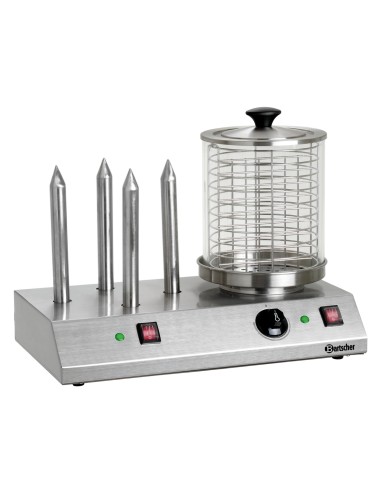 Appareil hot-dogs 4 toasts Bartscher - acier inoxydable