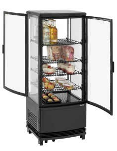 Mini vitrine réfrigérée 98L noir Bartscher - CHR