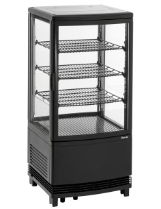 Mini vitrine réfrigérée 75L noir - Bartscher
