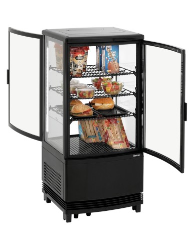 Mini vitrine réfrigérée 75L noir - Bartscher