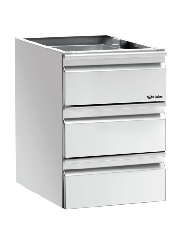 Colonne de tiroirs 3 x GN 1/1 Bartscher - Inox