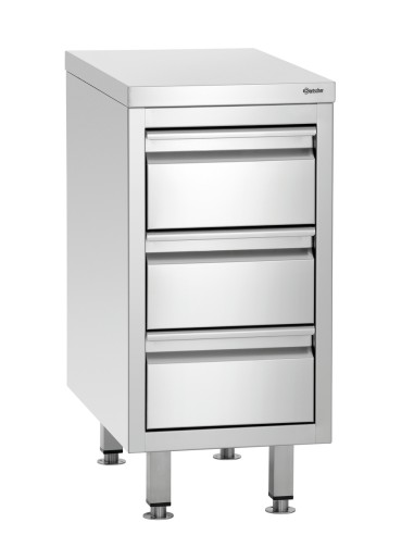 Caisson à tiroirs 700S3 Bartscher - Mobilier inox