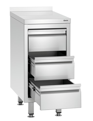 Caisson à tiroirs 700S3A Bartscher inox