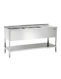 Plonge Bartscher 700 L1600 2 bassins - acier inoxydable