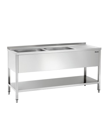 Plonge Bartscher 700 L1600 2 bassins - acier inoxydable