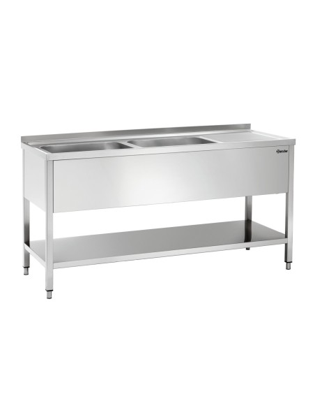 Plonge Bartscher 700 L1600 2 bassins - acier inoxydable