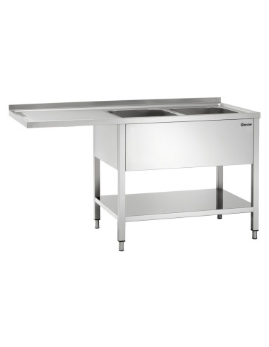 Plonge 2 bassins Bartscher 700 L1600 DR - Acier inoxydable
