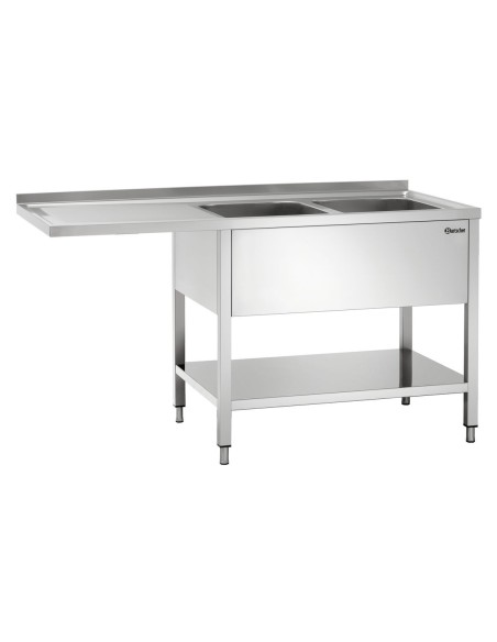 Plonge 2 bassins Bartscher 700 L1600 DR - Acier inoxydable