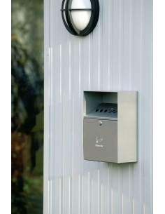 Cendrier mural argent Bartscher - 6,5 l 2