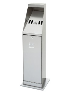 Cendrier sur colonne Bartscher argent - 5,5 L