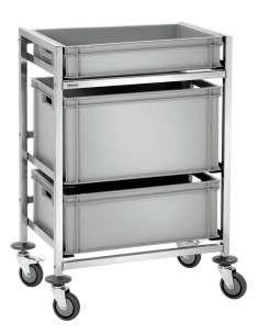 Chariot à bacs AK300 Bartscher - 100 kg - 3 baies 2