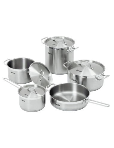 Set de casseroles T4P1 Bartscher - 9 pièces inox