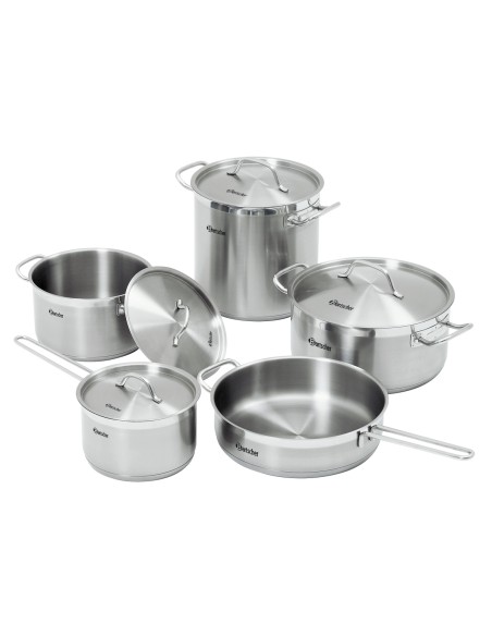 Set de casseroles T4P1 Bartscher - 9 pièces inox