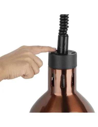 Lampe chauffante rétractable Buffalo finition cuivre