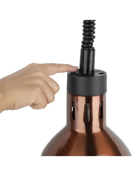 Lampe chauffante rétractable Buffalo finition cuivre