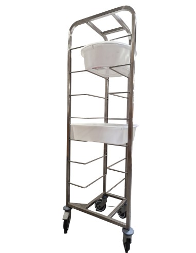 Échelle inox pour 8 bacs de diviseuse - L2G