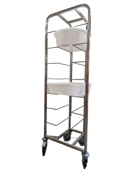 Échelle inox pour 8 bacs de diviseuse - L2G