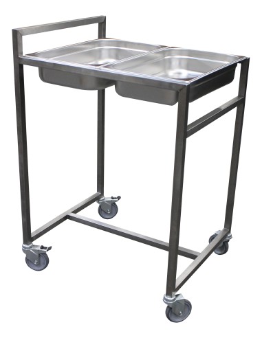 Chariot cuvier inox pour bacs GN - L2G