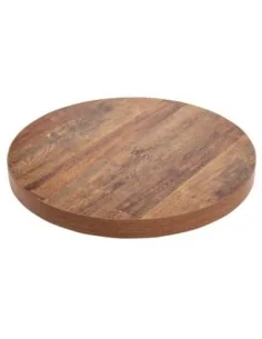 Plateau de table rond Bolero 60 cm effet bois vieilli 2