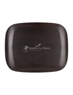 Plateau de service Roltex Wave 46x36cm bois foncé veiné