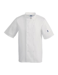 Veste de cuisine mixte Whites Vegas manches courtes blanche XS
