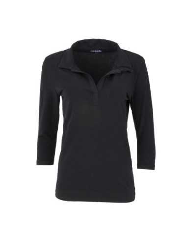 T-Shirt col V femme Uniform Works noir S