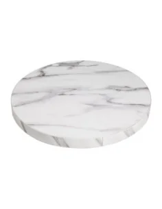 Plateau de table rond pré-percé Bolero effet marbre 600 mm 2
