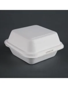 Boîtes à hamburger en bagasse Fiesta Compostable 155mm (Lot de 500)