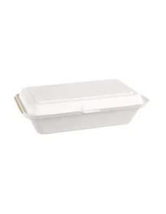 Barquettes à charnière en bagasse compostables Fiesta Compostable 24,8 cm (x250) 2