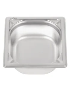 Bac inox 18/10 GN 1/6 professionnel Vogue 65mm 2