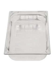 Bac inox 18/10 perforé GN 1/1 professionnel Vogue 100mm 2
