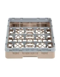 Casier à verres 16 compartiments Camrack Cambro beige hauteur max 92mm 2