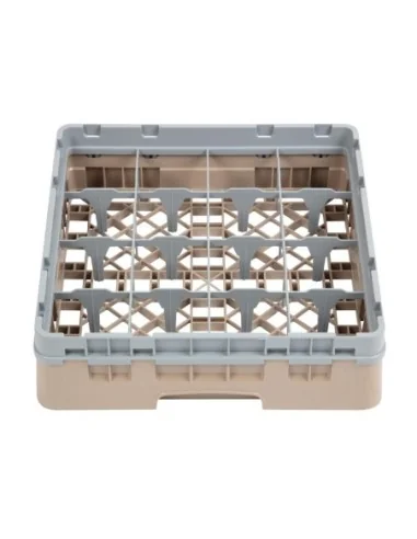 Casier à verres 16 compartiments Camrack Cambro beige hauteur max 92mm