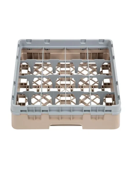 Casier à verres 16 compartiments Camrack Cambro beige hauteur max 92mm